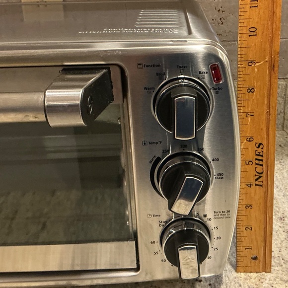 Oster Stainless Steel 6 Slice Toaster Oven – Bake Broil Toast Warm, Turbo, Works - Picture 3 of 14